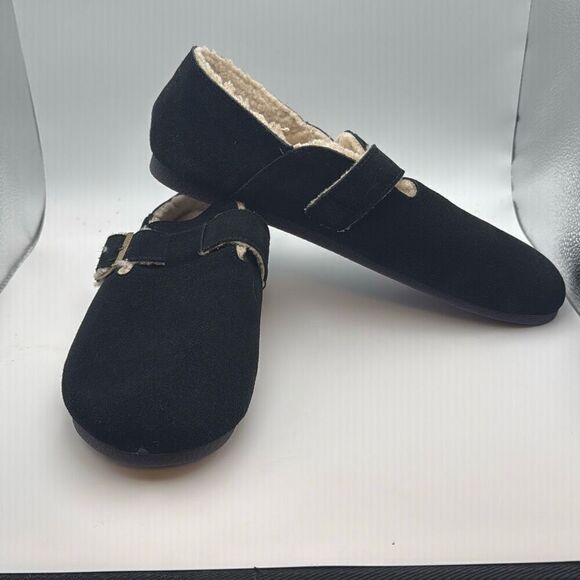 CUSHIONAIRE Women's Nest Genuine Suede Slip-On Shoe SIZE 11 BLACK - Picture 6 of 7